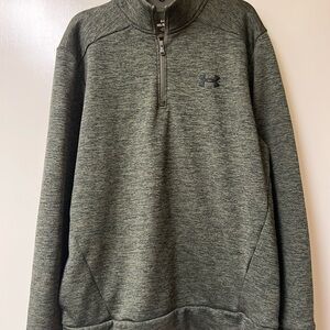 Under Armour Men's Olive Zip-Up pullover size medium excellent condition